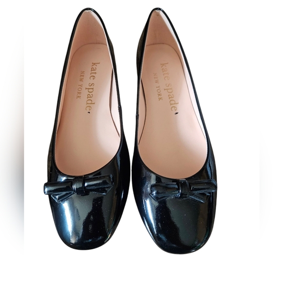 Kate Spade Kiersten Bow Black Flats - Picture 1 of 4